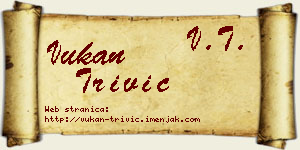 Vukan Trivić vizit kartica
